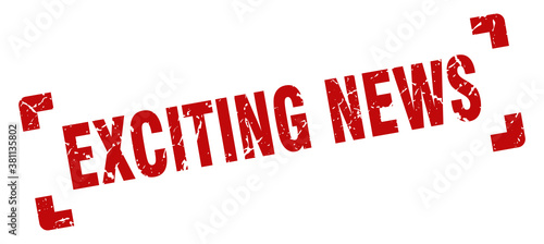 exciting news stamp. square grunge sign isolated on white background
