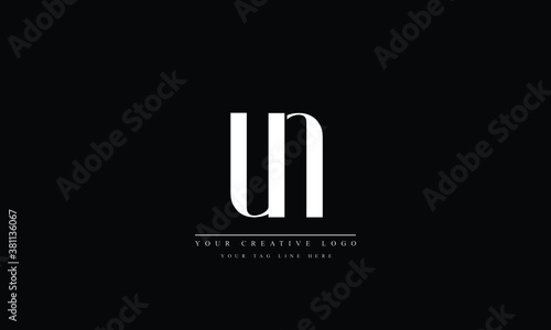 un nu u n Letter Logo Design with Creative Modern Trendy Typography