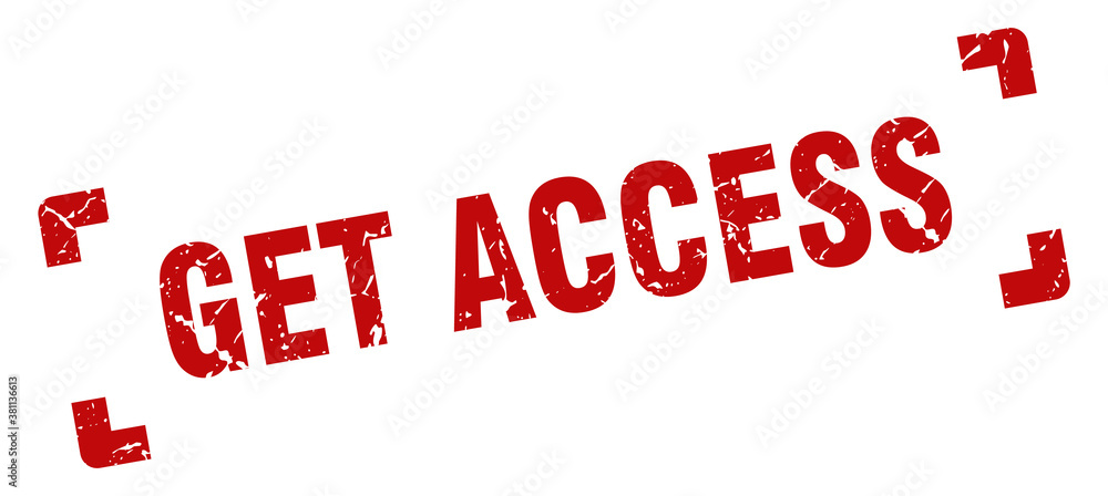 get access stamp. square grunge sign isolated on white background get access stamp. square grunge sign isolated on white background