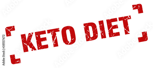 keto diet stamp. square grunge sign isolated on white background