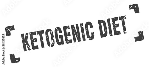 ketogenic diet stamp. square grunge sign isolated on white background