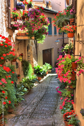 Urban scenic of Spello, Italy