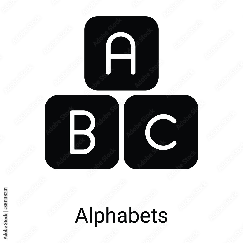 alphabet block glyph icon alphabet block glyph icon