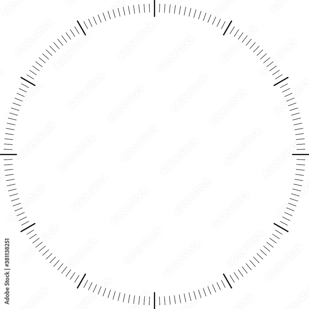 Clock face. Blank hour dial. Dots mark minutes and hours. Simple flat vector illustration. Clock face. Blank hour dial. Dots mark minutes and hours. Simple flat vector illustration.