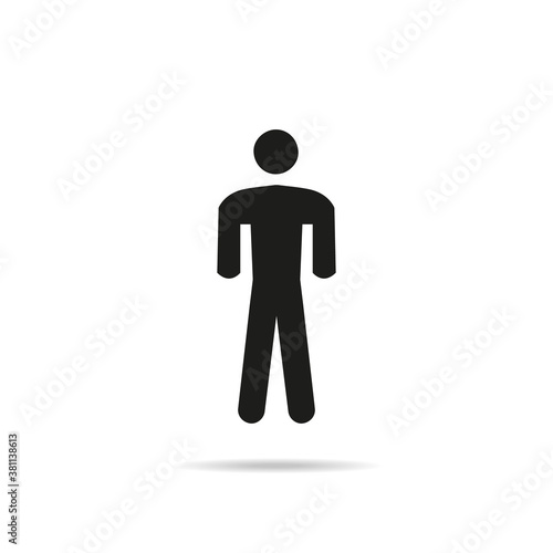 Man icon on white background.