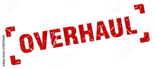 overhaul stamp. square grunge sign isolated on white background