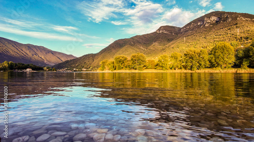 Beautiful Landscape of Endine lake (Italy)