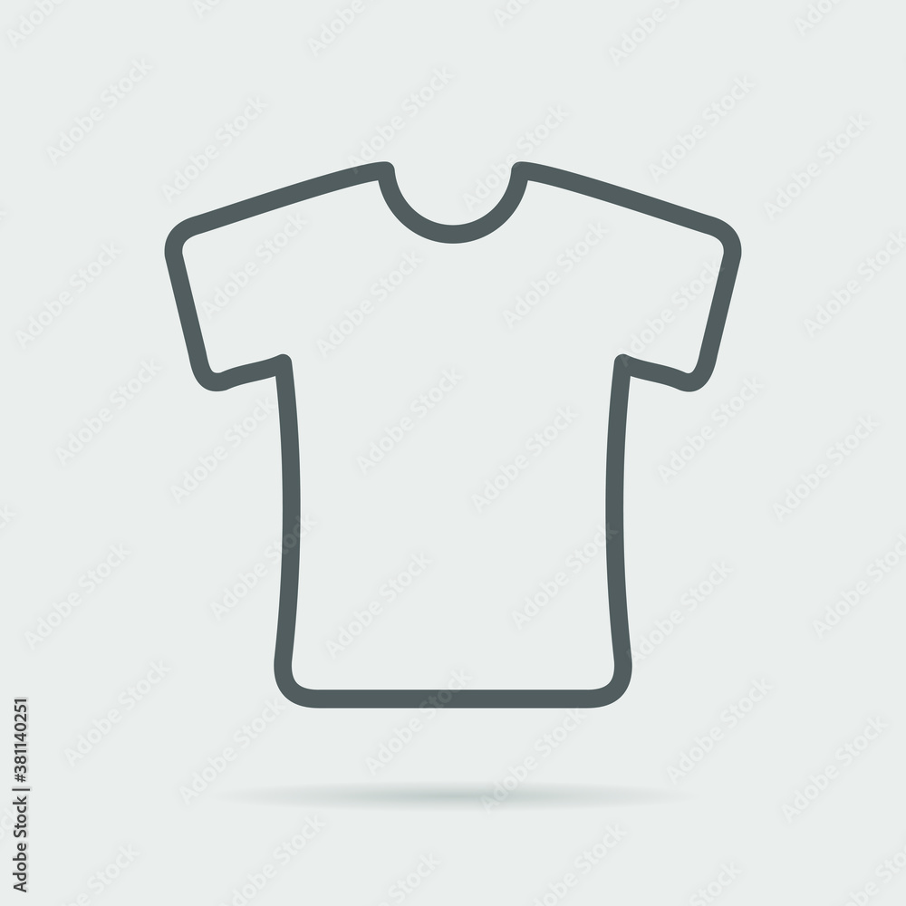 T-shirt vector icon on a light background T-shirt vector icon on a light background