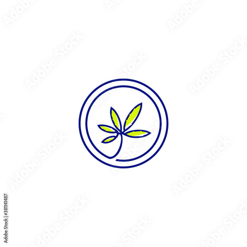 vector logo marijuana icon leaf illustrations