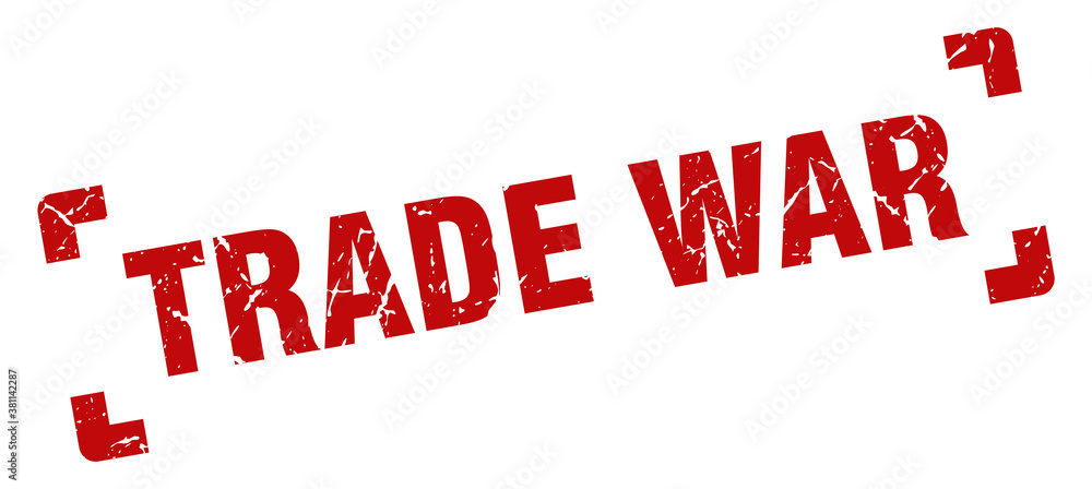 trade war stamp. square grunge sign isolated on white background trade war stamp. square grunge sign isolated on white background