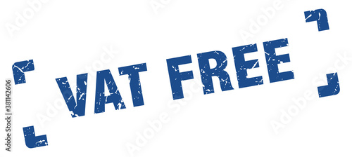 vat free stamp. square grunge sign isolated on white background