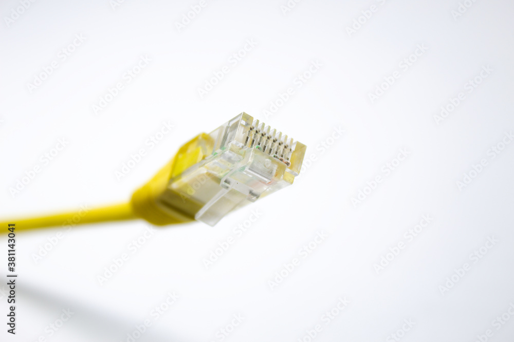 Network cable with RJ45 connector and twisted pair cable Network cable with RJ45 connector and twisted pair cable
