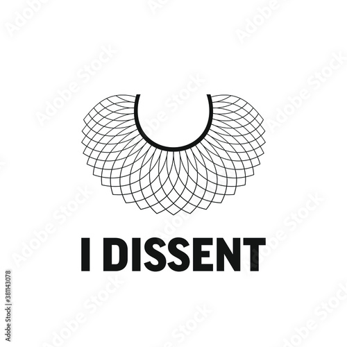 Dissent concept background, banner, poster, sticker, t-shirt design