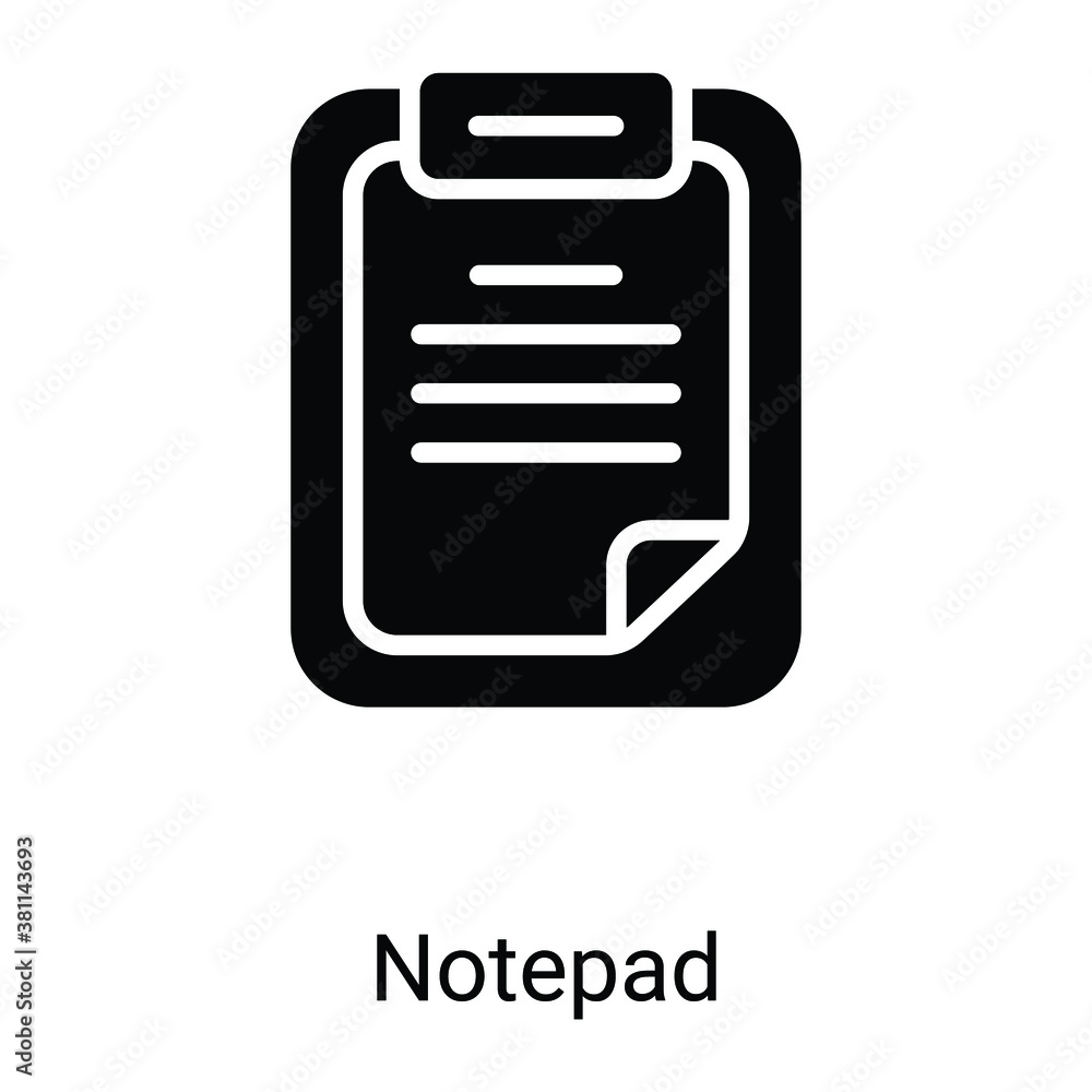 notepad glyph icon notepad glyph icon