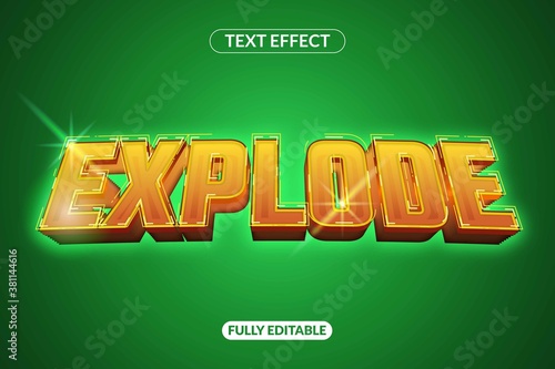 Text Effect Explode for advertising, social media branding, Title and many More