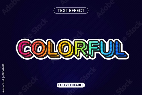 Text Effect Colorful Color for advertising, social media branding, Title and many More