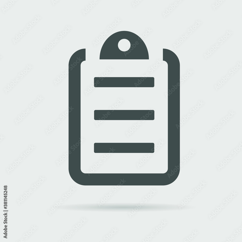 Checklist vector icon on light background Checklist vector icon on light background