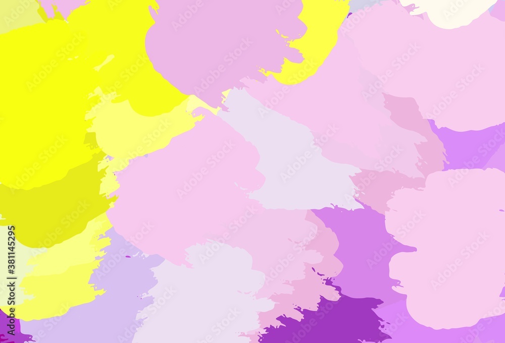 Light Pink, Yellow vector texture with abstract forms.