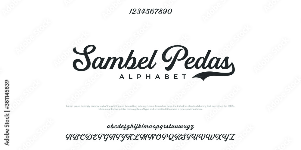 Abstract minimal Serif alphabet fonts. Typography technology vector illustration