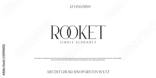 Simple classic design font vector illustration of alphabet letters.