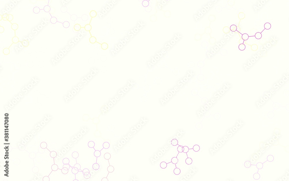 Light Pink, Yellow vector texture with artificial intelligence concept.