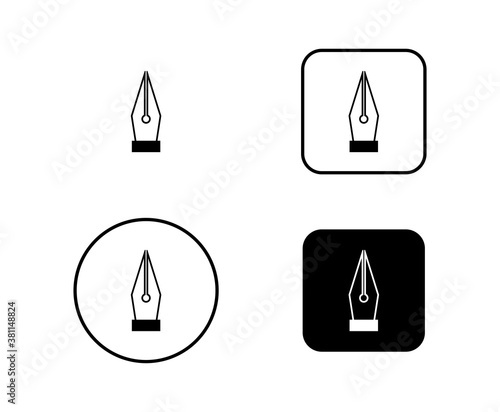 pen icon collection vector 