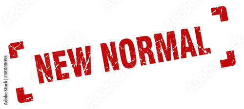 new normal stamp. square grunge sign isolated on white background