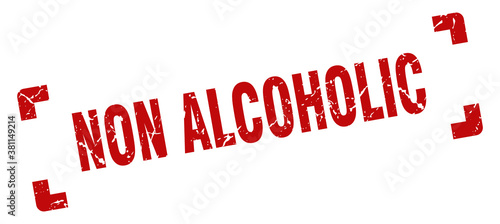 non alcoholic stamp. square grunge sign isolated on white background