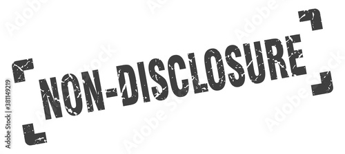 non-disclosure stamp. square grunge sign isolated on white background