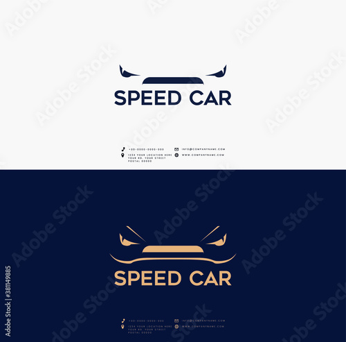 Car logo design. Modern flat vector illustration.