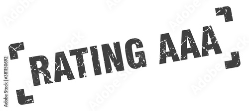 rating aaa stamp. square grunge sign isolated on white background