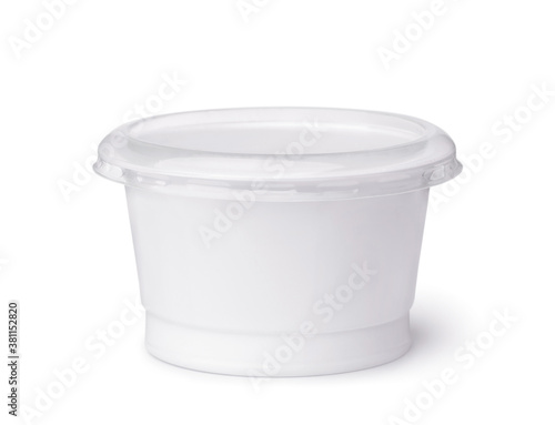 Blank disposable plastic dairy cup