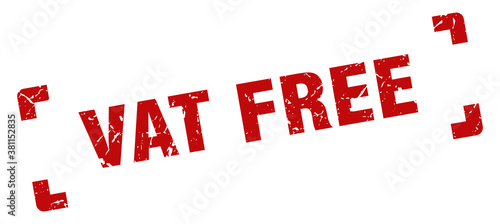 vat free stamp. square grunge sign isolated on white background