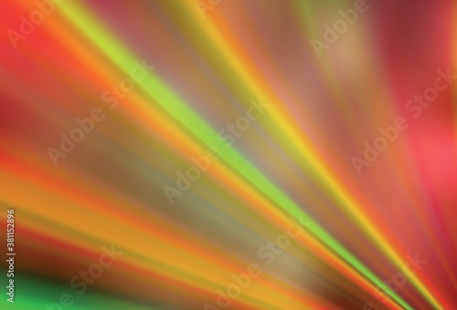 Light Red, Yellow vector glossy abstract background.