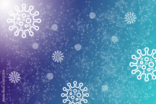 Viren fliegen in der Luft herum mit vielen anderen Partikeln