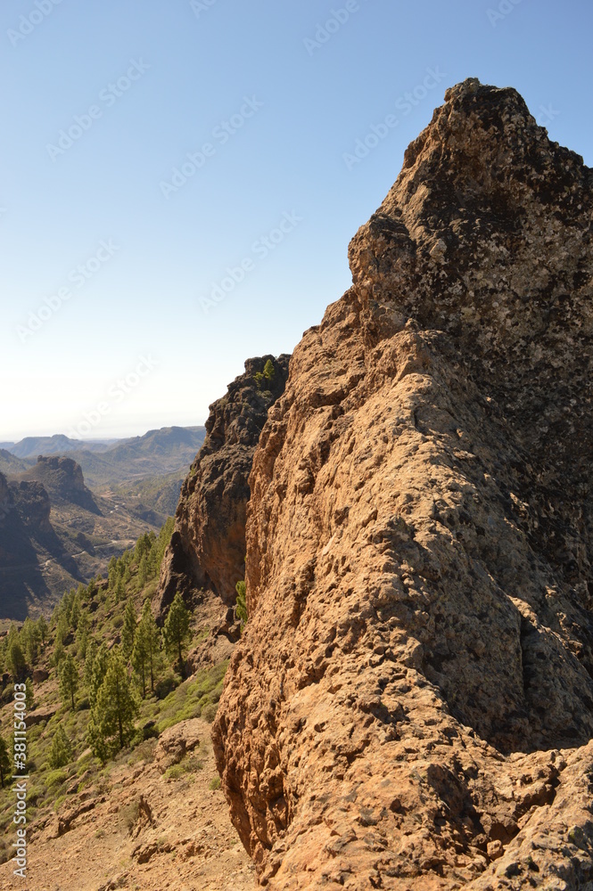 The inland mountain range on the island of Gran Canaria in Spain The inland mountain range on the island of Gran Canaria in Spain