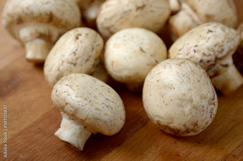 mushrooms on a wooden board mushrooms on a wooden board
