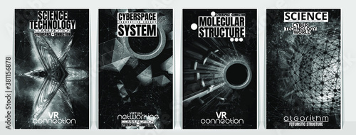 Vector banner background of abstract technology digital hi tech concept