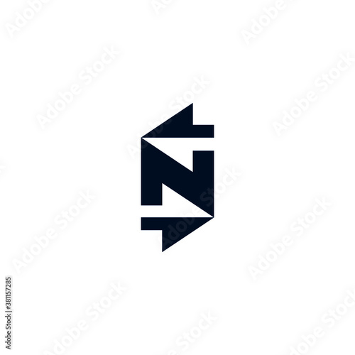 N logo alphabet vector icon illustrations