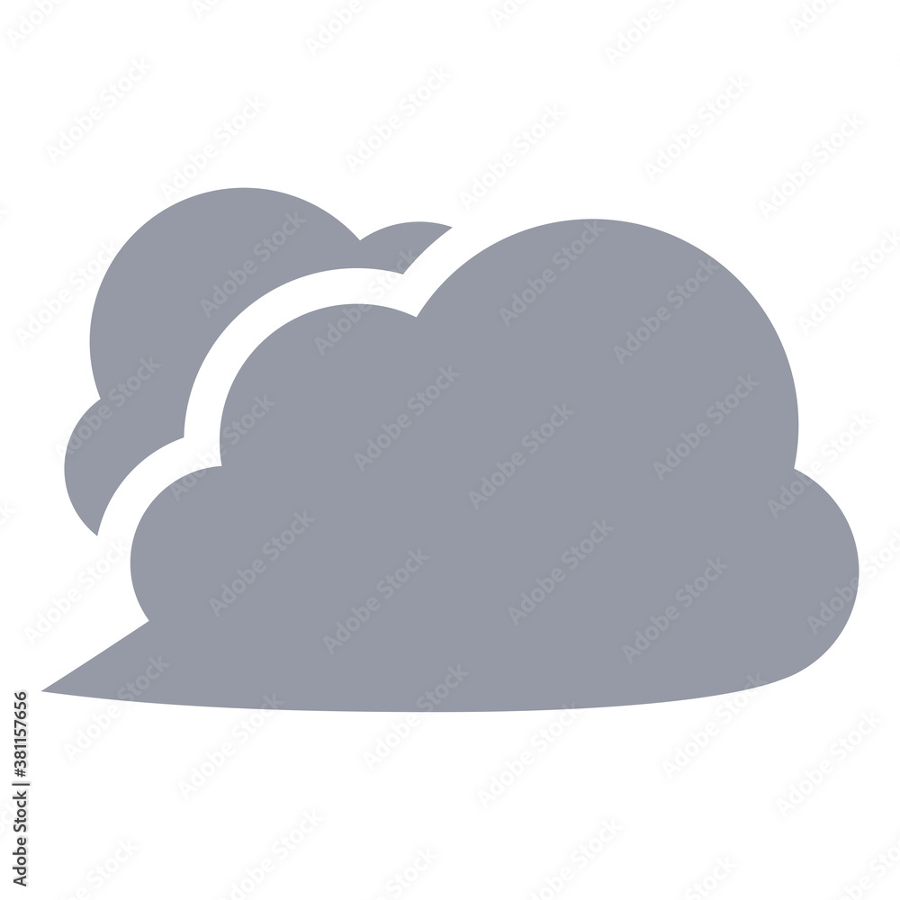 かわいい天気のアイコン 曇り 雨雲 イラスト Stock Vector Adobe Stock