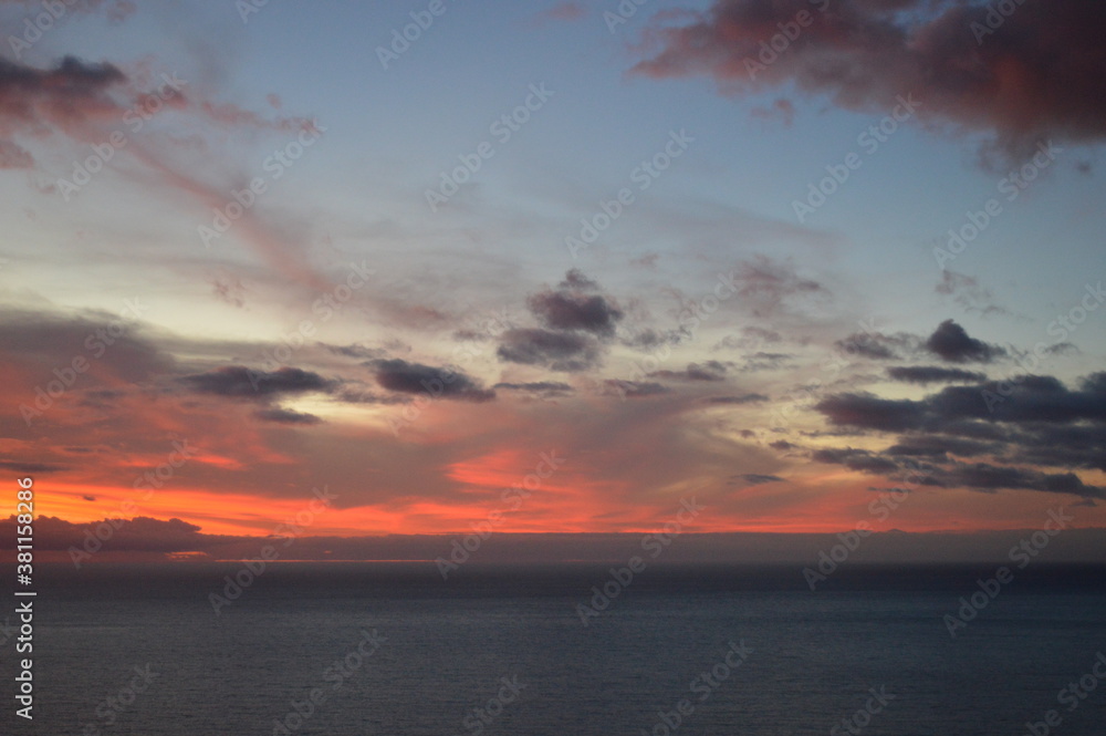 Sunset over the Amadores beach on the stunning island of Gran Canaria in Spain Sunset over the Amadores beach on the stunning island of Gran Canaria in Spain