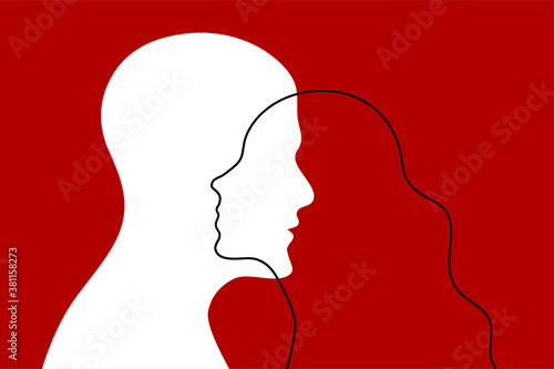 Relationships between man and woman poster, interpersonal communication