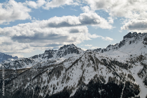 Winter landscape in the Italian Dolomites