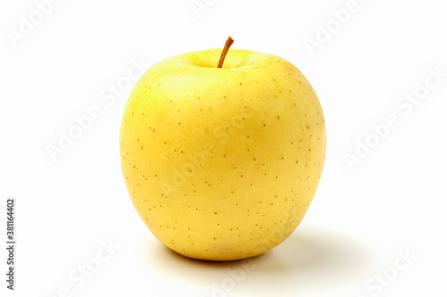 yellow Apple on a white background close-up.isolate