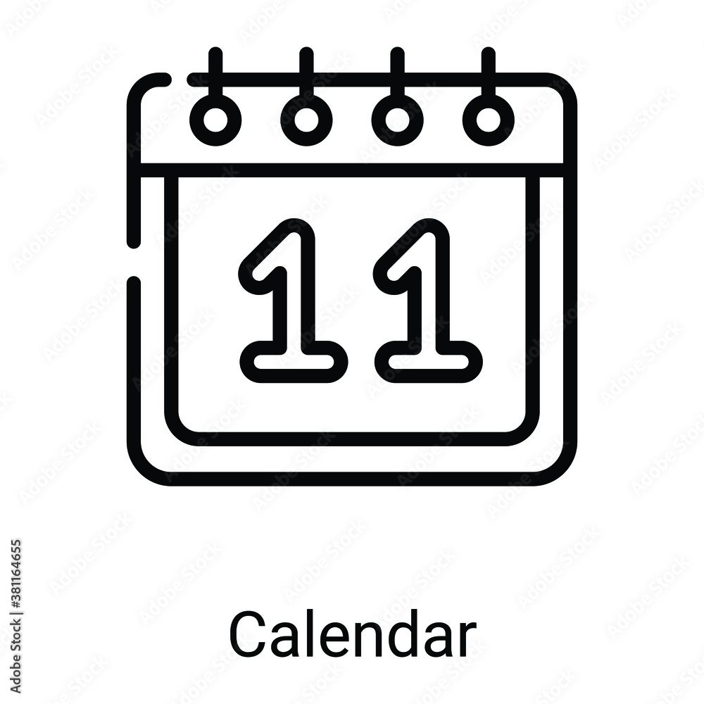 calendar vector line icon calendar vector line icon