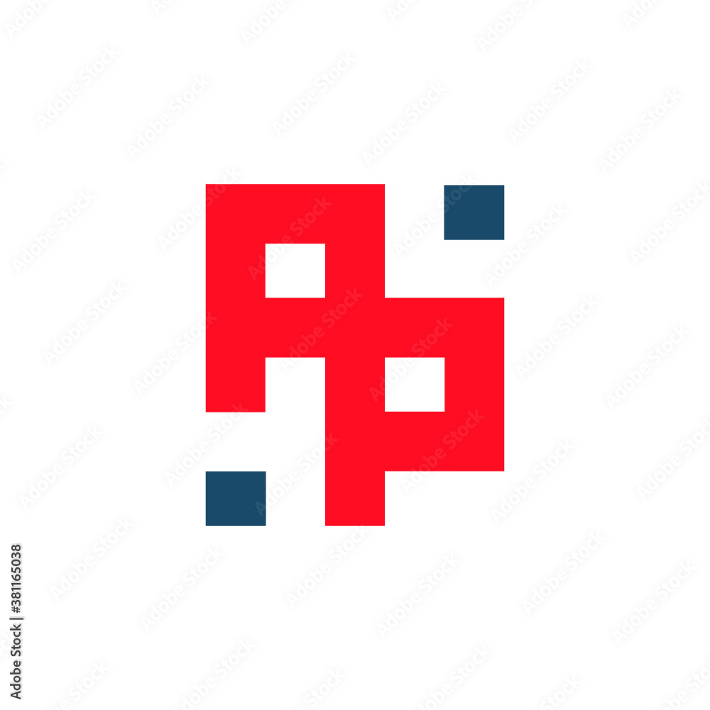 Obraz premium P alphabet logo PP technologies vector icon illustrations