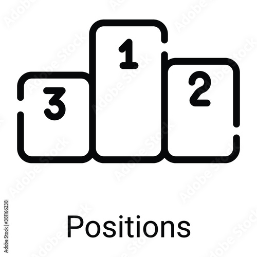 positions vector line icon 