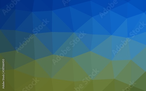 Light Blue, Green vector polygonal template. Creative illustration in halftone style with gradient. Polygonal design for your web site.