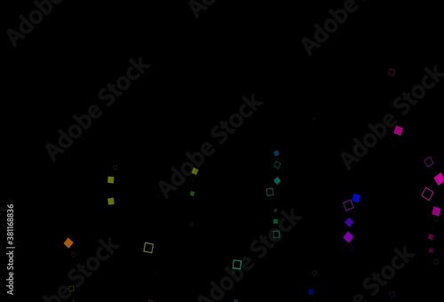 Dark Multicolor, Rainbow vector layout with rectangles, squares.