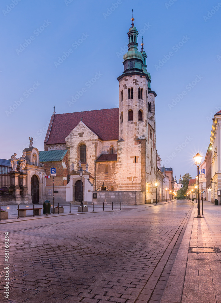 Obraz premium Romanesque St andrew church on Grodzka street, Krakow, Poland
